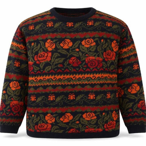 Casual Club Women's Multicoloured Floral Knit Jumper M