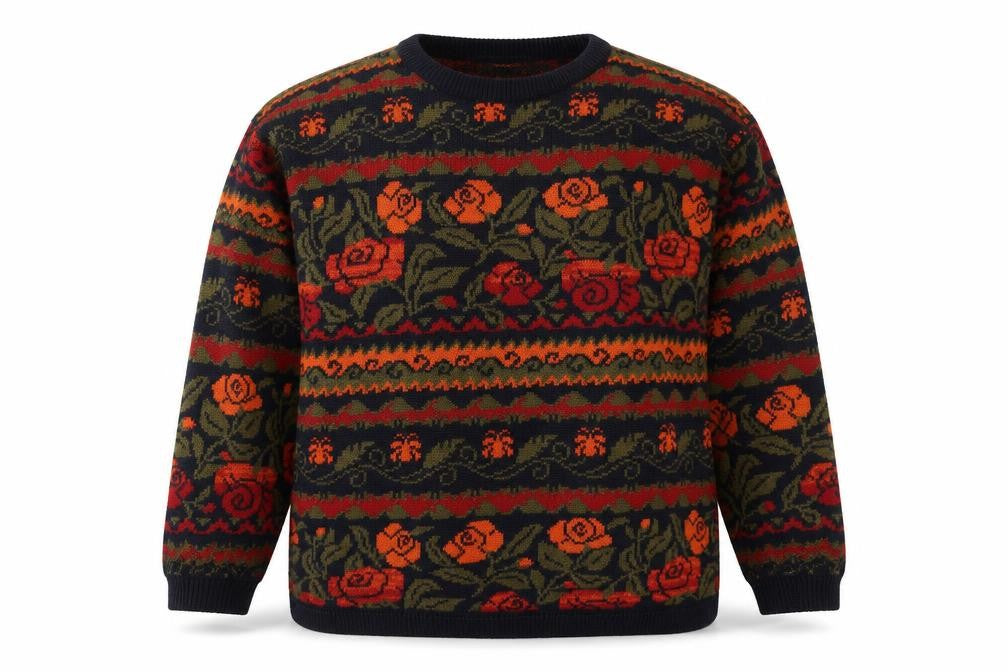 Casual Club Women's Multicoloured Floral Knit Jumper M