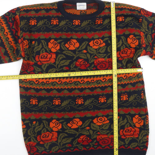 Casual Club Women's Multicoloured Floral Knit Jumper M