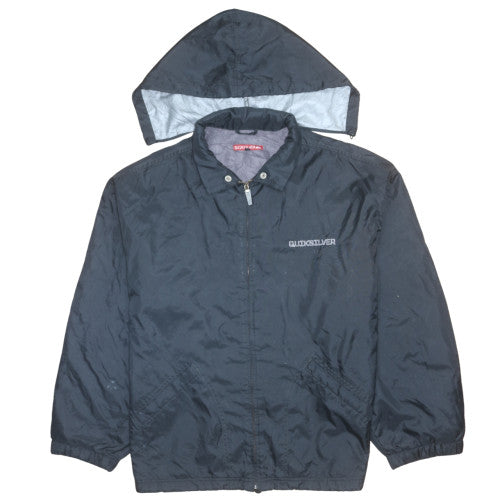 Quiksilver Men's Black XL Windbreaker Nylon Hooded Jacket