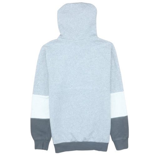 Adidas Boys Grey Colourblock Pullover Hoodie Size 14 Years Regular Fit