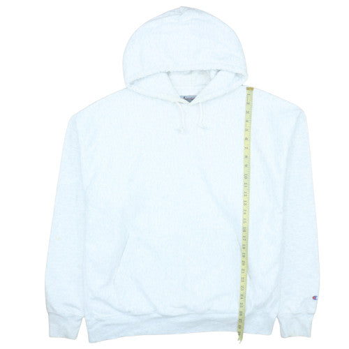 Champion Mens White 2XL Pullover Fleece Hoodie Sweatshirt