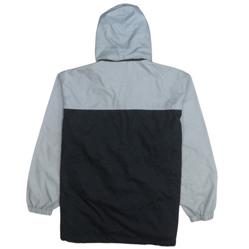Lotto Men's Grey Black Windbreaker Jacket Hooded Size M