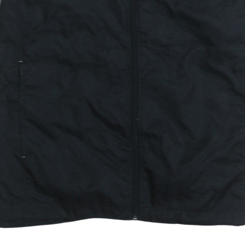 Lotto Men's Grey Black Windbreaker Jacket Hooded Size M