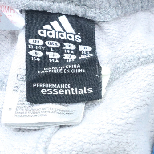 Adidas Boys Grey Jogger Trousers 13-14 Years Essentials Performance Cotton Blend
