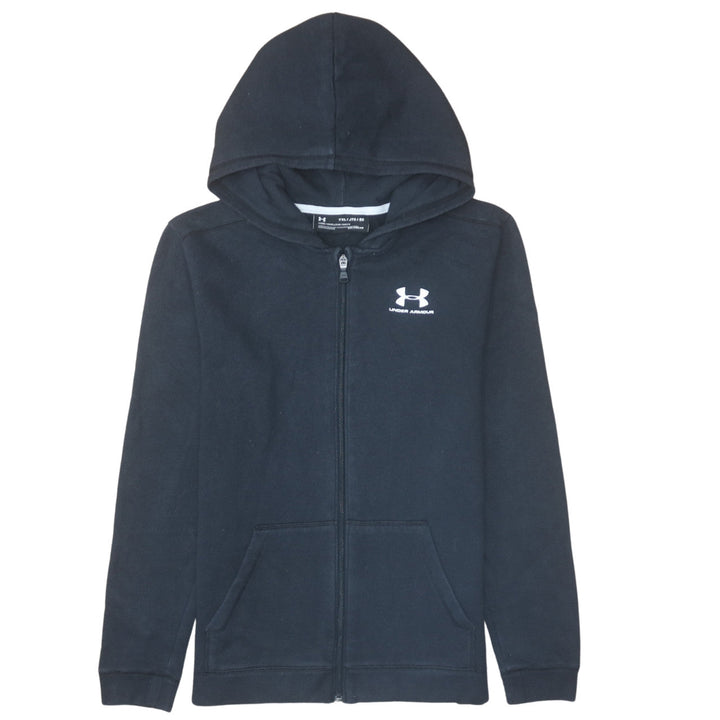 Under Armour Boys Black YXL Full Zip Hoodie Fleece ColdGear