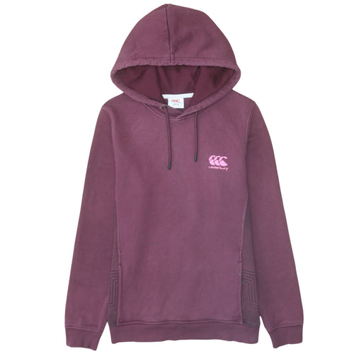 Canterbury Women's Burgundy Hoodie Size 14 Pullover Logo Hooded Sweatshirt