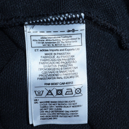 Adidas Womens Black XS Pullover Hoodie with Logo Print