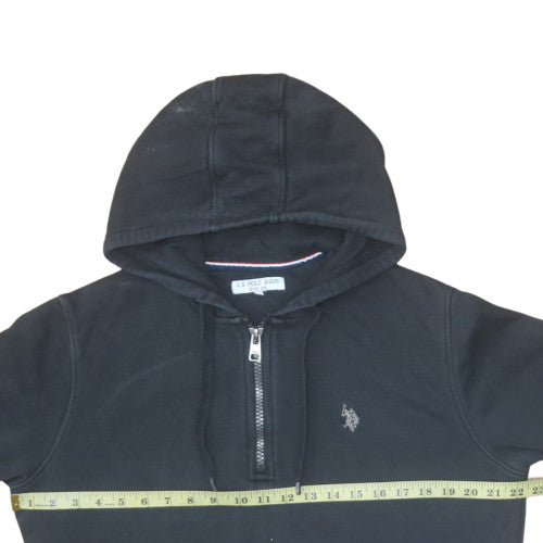 U.S. Polo Assn. Men's Black 1/2 Zip Hoodie M Regular Fit