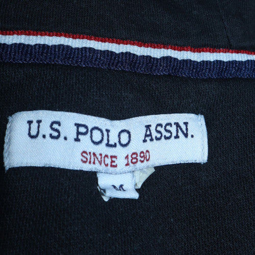 U.S. Polo Assn. Men's Black 1/2 Zip Hoodie M Regular Fit