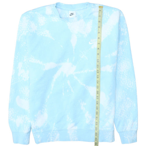 Nike Women’s Blue Tie Dye Crew Neck Sweatshirt Medium