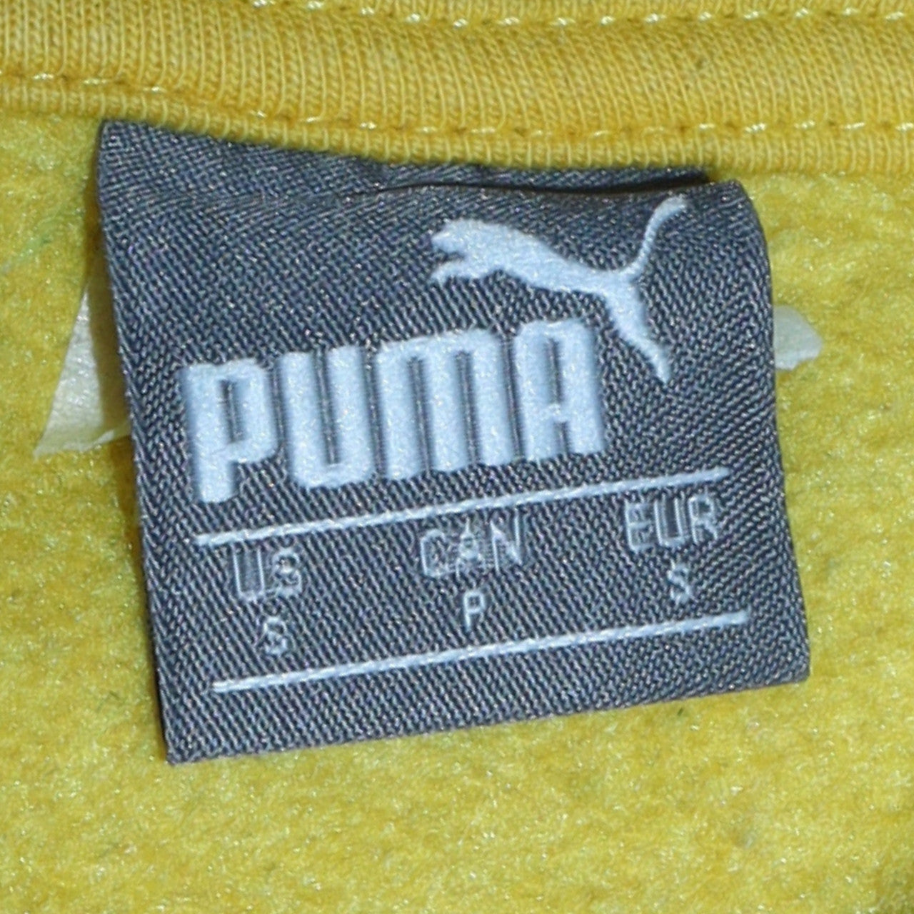 Puma Women's Yellow Floral Logo Pullover Sweatshirt Size S