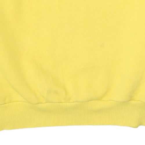 Puma Women's Yellow Floral Logo Pullover Sweatshirt Size S