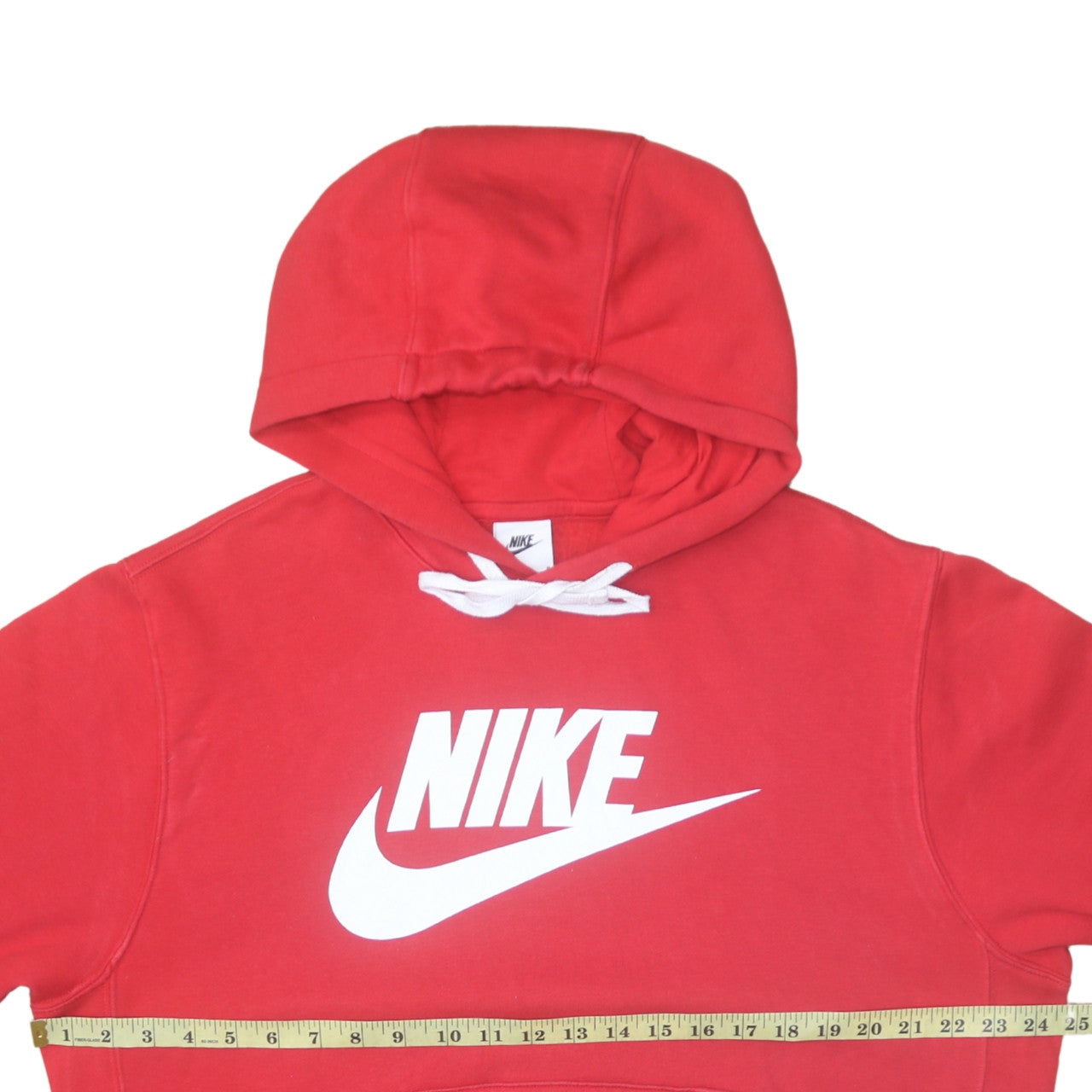 Nike Women Red Pullover Hoodie Medium Hooded Sweatshirt Casual