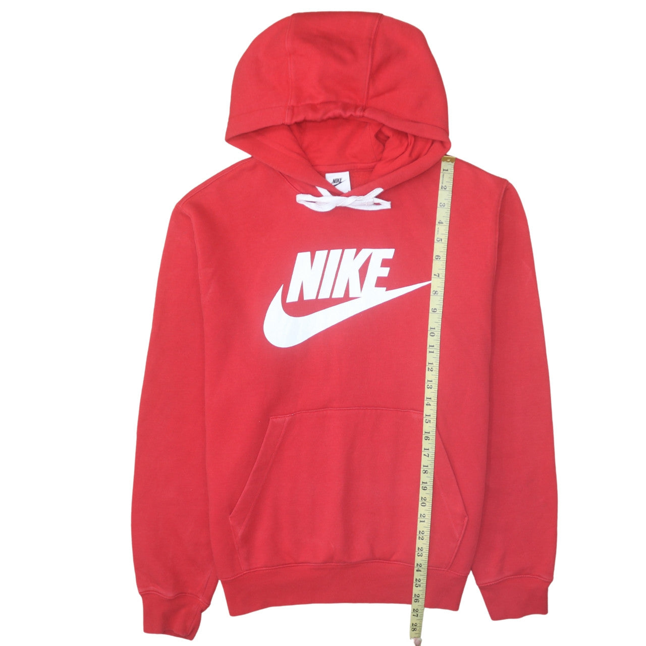 Nike Women Red Pullover Hoodie Medium Hooded Sweatshirt Casual