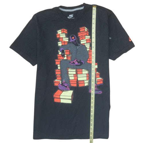 Nike Mens Black Graphic Print Crew Neck Regular Fit T-Shirt Size L