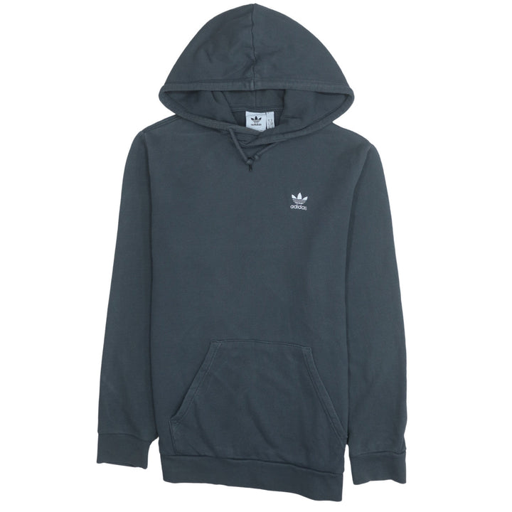 Adidas Mens Grey Pullover Hoodie Size M Regular Fit Logo Sweatshirt
