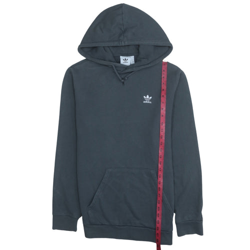 Adidas Mens Grey Pullover Hoodie Size M Regular Fit Logo Sweatshirt