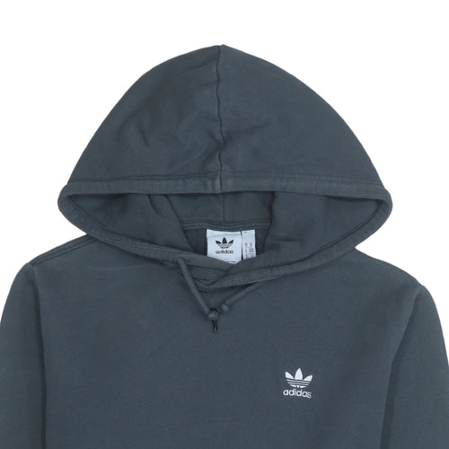 Adidas Mens Grey Pullover Hoodie Size M Regular Fit Logo Sweatshirt
