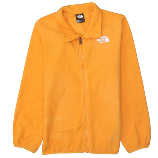 The North Face Boys Orange Fleece Full Zip Jacket Size 10-11 Years