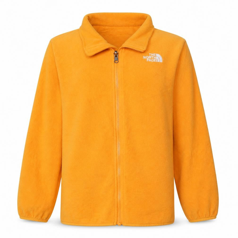 The North Face Boys Orange Fleece Full Zip Jacket Size 10-11 Years