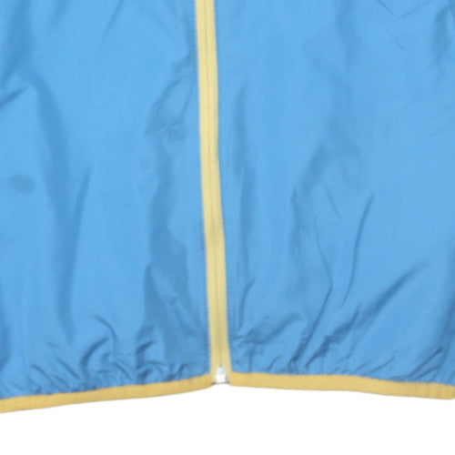 Quiksilver Boys Blue Hooded Windbreaker Jacket 14 Years Lightweight Full Zip