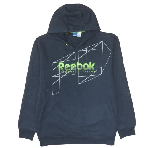 Reebok Men's Black XL Pullover Hoodie Fitness Graphic Fleece