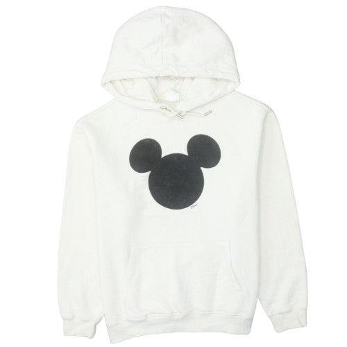 H&M Disney Women's White Pullover Hoodie XS Mickey Graphic Sweatshirt