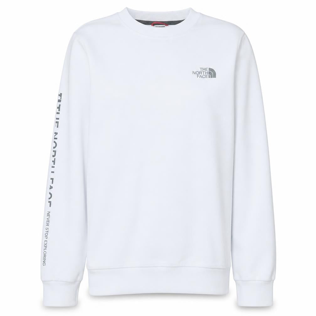 The North Face Womens White Crew Neck Sweatshirt XS Relaxed Fit