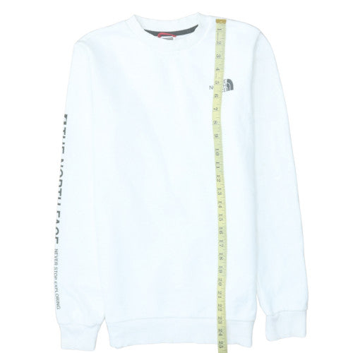 The North Face Womens White Crew Neck Sweatshirt XS Relaxed Fit