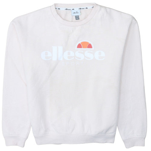 Ellesse Womens Beige Crew Neck Pullover Sweatshirt UK 12