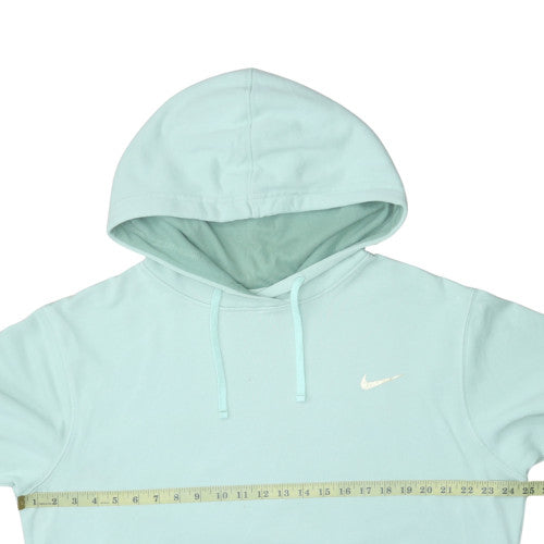 Nike Women's Mint Green Pullover Hoodie L Cotton Logo Sweatshirt