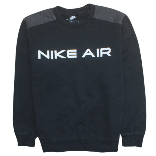 Nike Men's Black Air Pullover Sweatshirt Size L Crew Neck Fleece