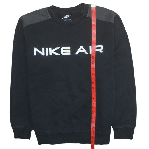 Nike Men's Black Air Pullover Sweatshirt Size L Crew Neck Fleece