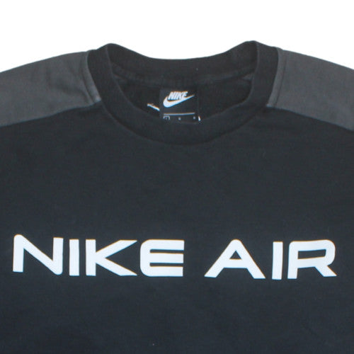 Nike Men's Black Air Pullover Sweatshirt Size L Crew Neck Fleece