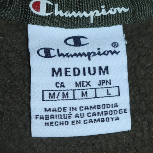 Champion Womens Khaki Green Crew Neck Pullover Sweatshirt Size M