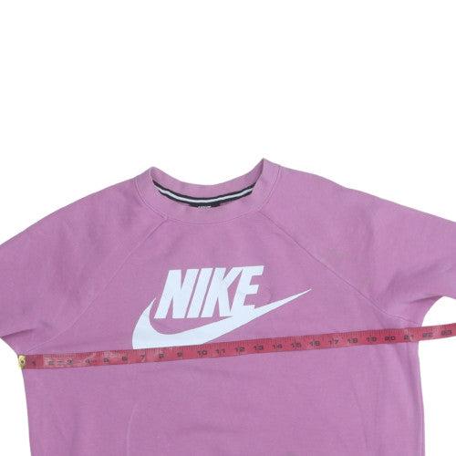Nike Womens Pink Crew Neck Long Sleeve Pullover Sweatshirt M