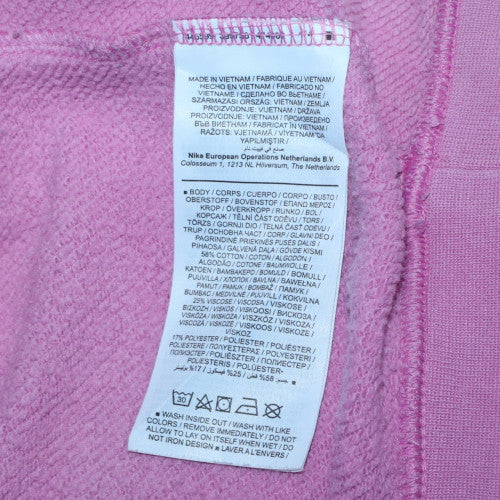 Nike Womens Pink Crew Neck Long Sleeve Pullover Sweatshirt M