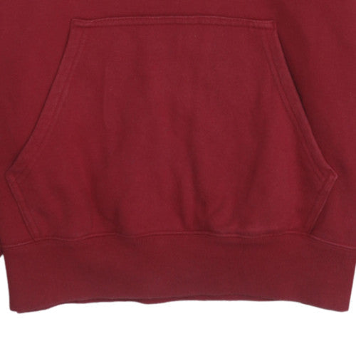 Champion Men's Red Pullover Hoodie Medium Regular Fit Fleece