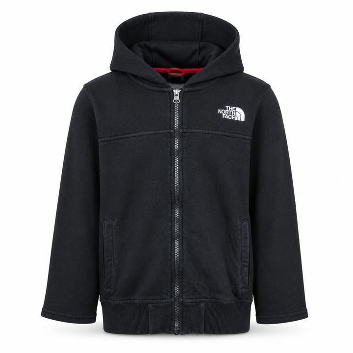 The North Face Boys Black Full Zip Hoodie L/G Cotton Blend Casual