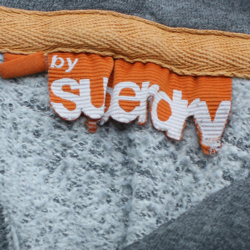 Superdry Men's Grey Pullover Hoodie Size M Classic Logo Sweatshirt