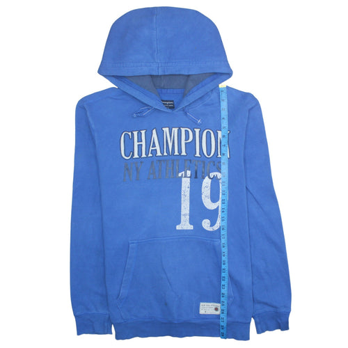 Champion Men's Blue Pullover Hoodie 2XL Athletic Fleece Sweatshirt