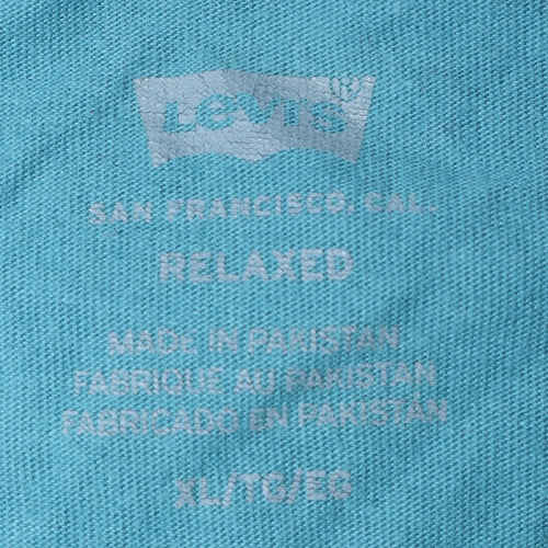Levi's Men's Blue Relaxed Fit Graphic Logo Cotton T-Shirt XL