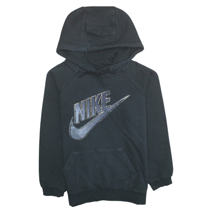 Nike Womens Black XS Pullover Hoodie with Logo Print