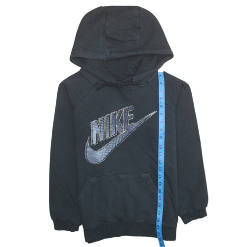 Nike Womens Black XS Pullover Hoodie with Logo Print