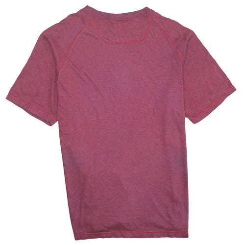 Adidas Men's Red Crew Neck Short Sleeve Cotton Blend T-Shirt Size L