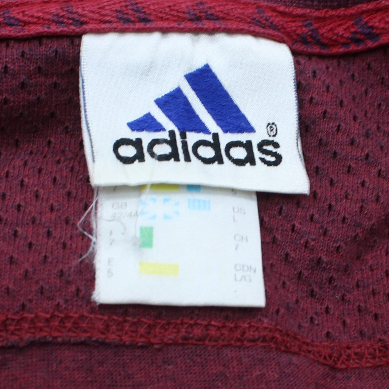 Adidas Men's Red Crew Neck Short Sleeve Cotton Blend T-Shirt Size L