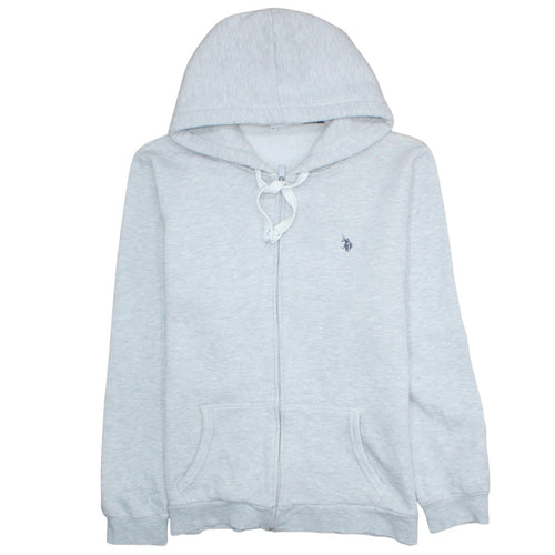 U.S. Polo Assn. Men's Grey Full Zip Hoodie Size L Casual Fleece