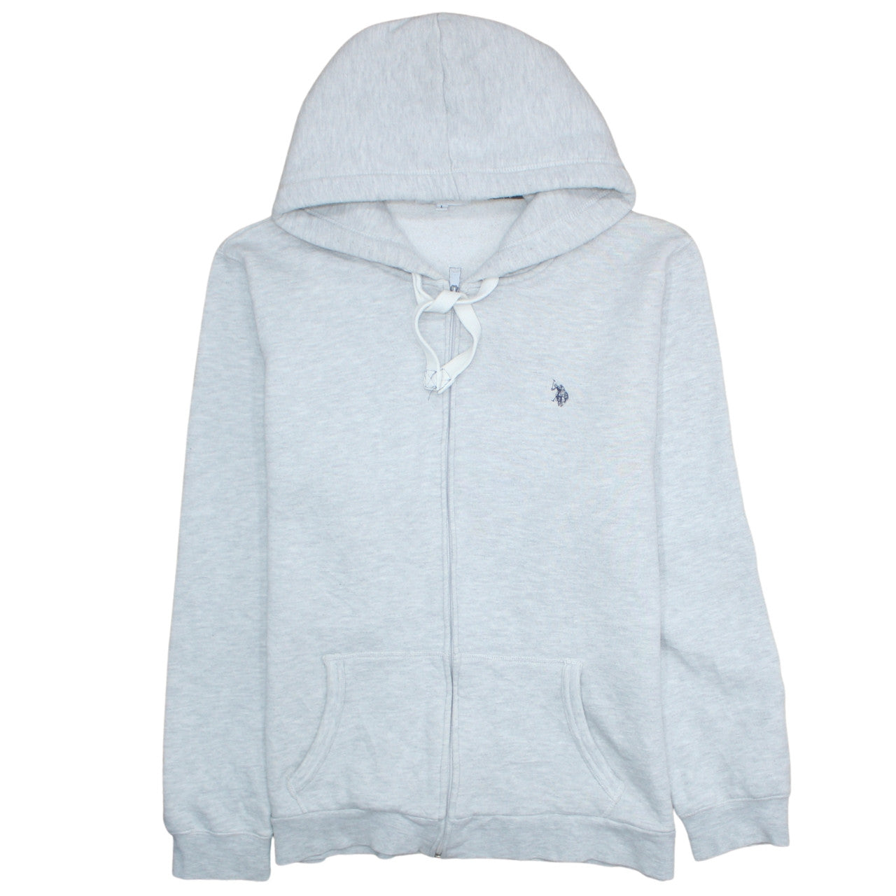 U.S. Polo Assn. Men's Grey Full Zip Hoodie Size L Casual Fleece