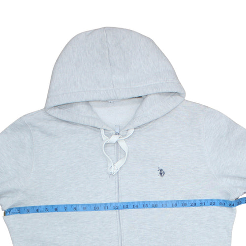 U.S. Polo Assn. Men's Grey Full Zip Hoodie Size L Casual Fleece